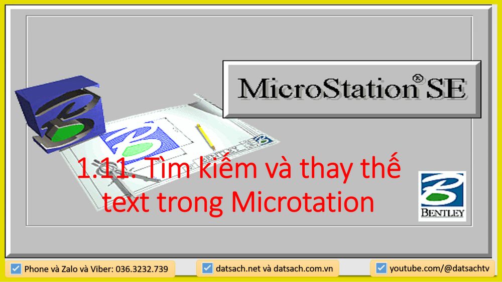 1.11. Tìm kiếm và thay thế text trong Microtation