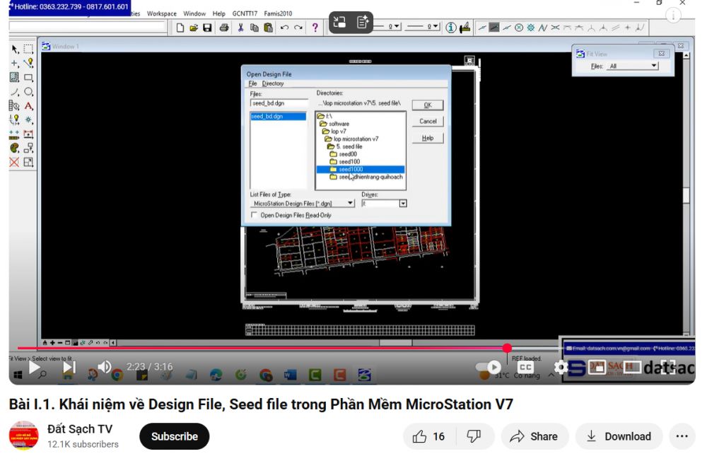 Baif_Khái niệm về Design File, Seed file trong Phần Mềm MicroStation V7