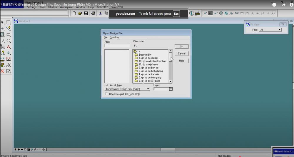 Baif_Khái niệm về Design File, Seed file trong Phần Mềm MicroStation V7