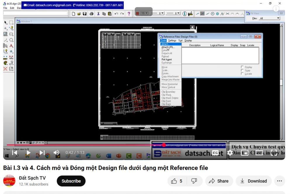 1.3 Cách mở một Design file dưới dạng một Reference file.