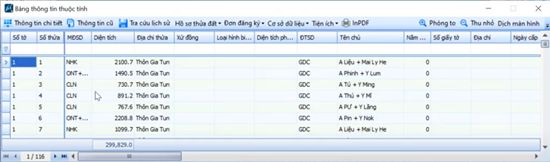 Xuất Bảng Kê Tọa gốc ranh trong ứng dụng gCadas 2025