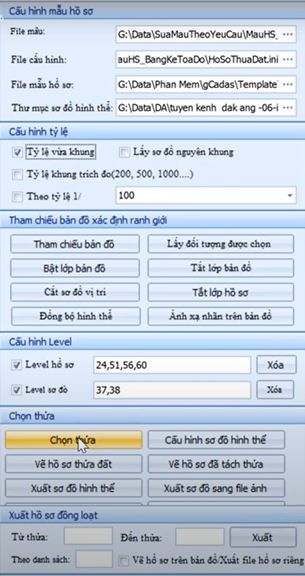 Xuất Bảng Kê Tọa gốc ranh trong ứng dụng gCadas 2025 4 Xuất Bảng Kê Tọa gốc ranh trong ứng dụng gCadas 2025