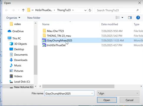 In Giấy Chứng Nhận theo mẫu mới TT23 trong gCadas 2025 2 In Giấy Chứng Nhận theo mẫu mới TT23 trong gCadas 2025