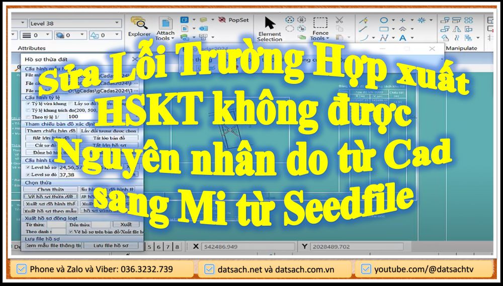 Sửa Lỗi Trường Hợp xuất HSKT không được Nguyên nhân do từ Cad sang Mi từ Seedfile