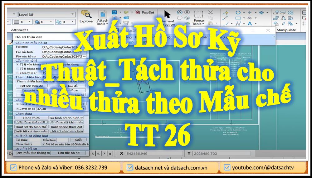 Xuất Hồ Sơ Kỹ Thuật_Tách thửa cho nhiều thửa theo Mẫu chế TT 26 1 Xuất Hồ Sơ Kỹ Thuật_Tách thửa cho nhiều thửa theo Mẫu chế TT 26