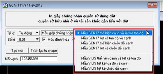 HƯỚNG DẪN IN GIẤY CHỨNG NHẬN QUYỀN SỬ DỤNG ĐẤT