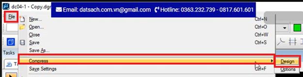 Hướng Dẫn Giảm Dung Lượng File trong phần mềm Microstation SE và V8i