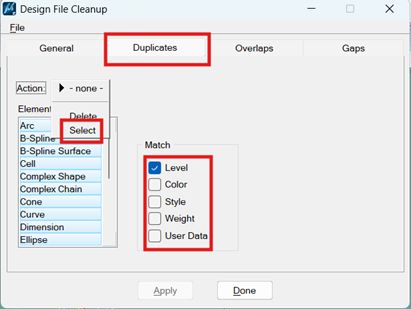 Xoá Trùng Đè Các Đối Tượng Trùng Đè Nhau Microstation V8i 3 Xoá Trùng Đè Các Đối Tượng Trùng Đè Nhau Microstation V8i