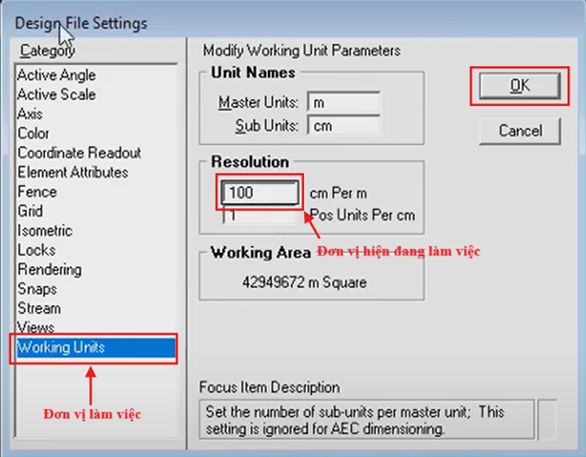 Chuyển Độ Phút Giây Sang Centimet trong MicroStaion SE (V7) 4 Chuyển Độ Phút Giây Sang Centimet trong MicroStaion SE (V7)
