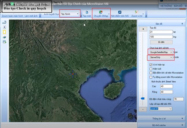 Đưa Google Maps trực tiếp vào Bản Đồ Địa Chính của MicroStaion V8i 3 Đưa Google Maps trực tiếp vào Bản Đồ Địa Chính của MicroStaion V8i