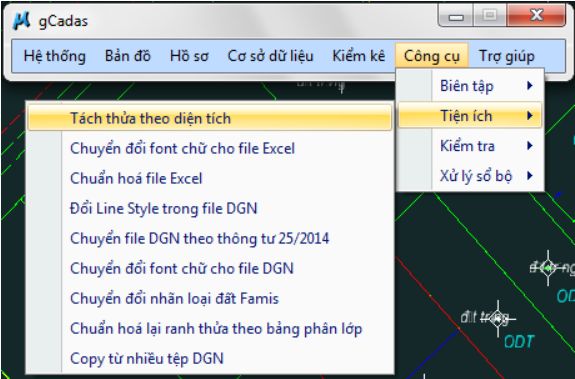 CÔNG CỤ_BIÊN TẬP TRÊN FILE DGN_Tách thửa theo diện tích trong ứng dụng gCadas 2 CÔNG CỤ_BIÊN TẬP TRÊN FILE DGN_Tách thửa theo diện tích trong ứng dụng gCadas