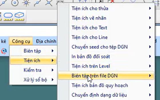 CÔNG CỤ_BIÊN TẬP TRÊN FILE DGN_Tách thửa theo diện tích trong ứng dụng gCadas