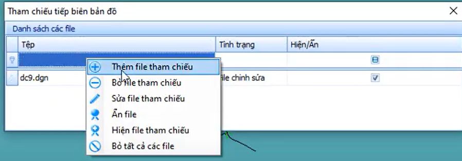 CÔNG CỤ_BIÊN TẬP TRÊN FILE DGN_Tham Chiếu Bản Đồ Để Tiếp Biên trong ứng dụng gCadas
