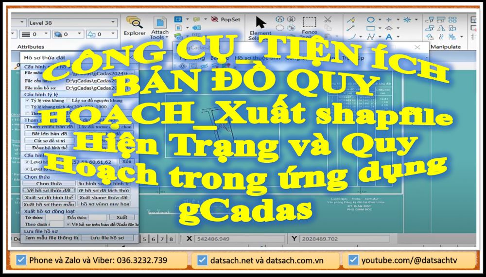 CÔNG CỤ_TIỆN ÍCH BẢN ĐỒ QUY HOẠCH_Xuất shapfile Hiện Trạng và Quy Hoạch trong ứng dụng gCadas