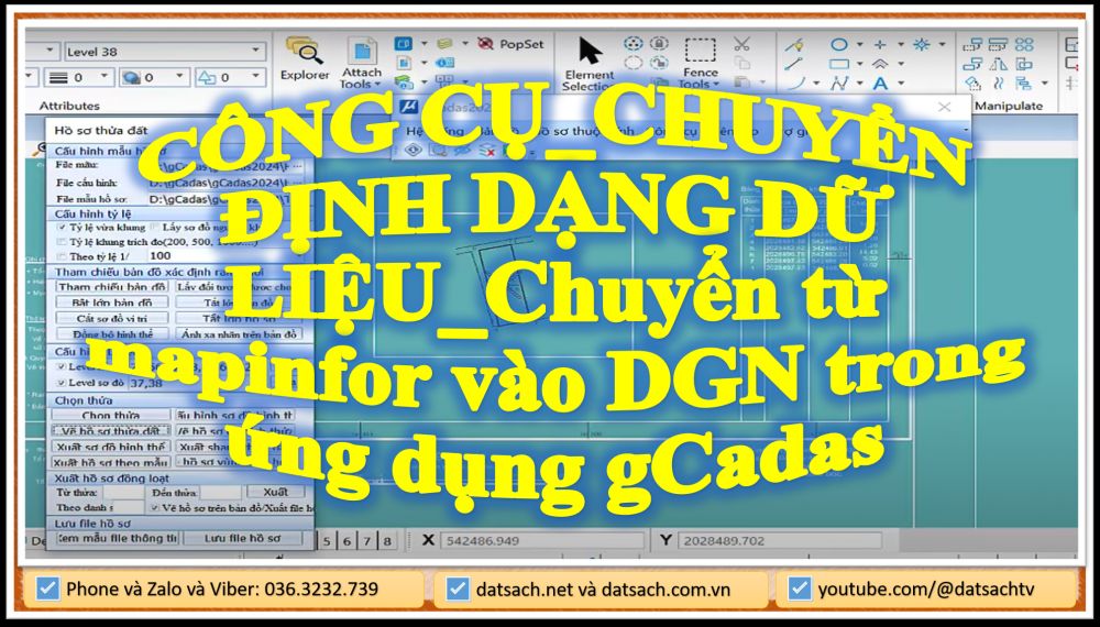 CÔNG CỤ_CHUYỂN ĐỊNH DẠNG DỮ LIỆU_Chuyển từ mapinfor vào DGN trong ứng dụng gCadas
