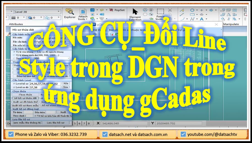 CÔNG CỤ_Đổi Line Style trong DGN trong ứng dụng gCadas