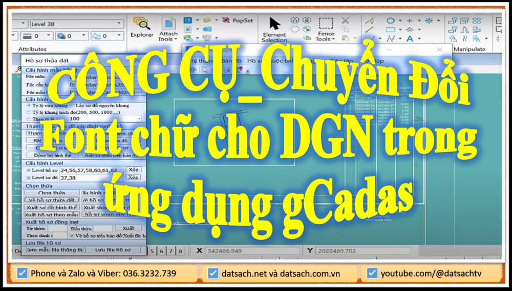 CÔNG CỤ_Chuyển Đổi Font chữ cho DGN trong ứng dụng gCadas
