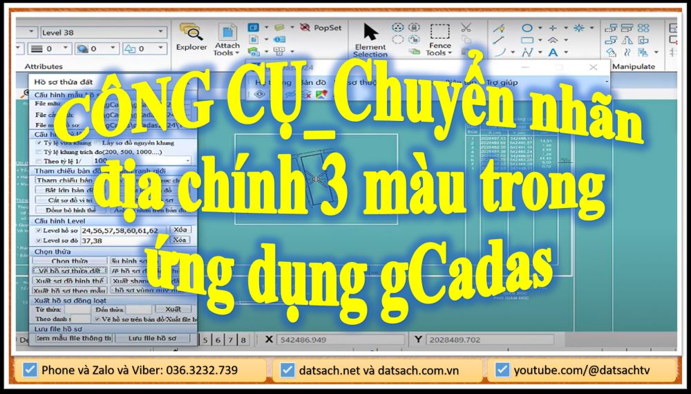 CÔNG CỤ_Chuyển nhãn địa chính 3 màu trong ứng dụng gCadas
