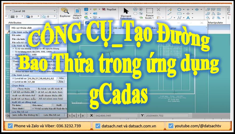 CÔNG CỤ_Tạo Đường Bao Thửa trong ứng dụng gCadas