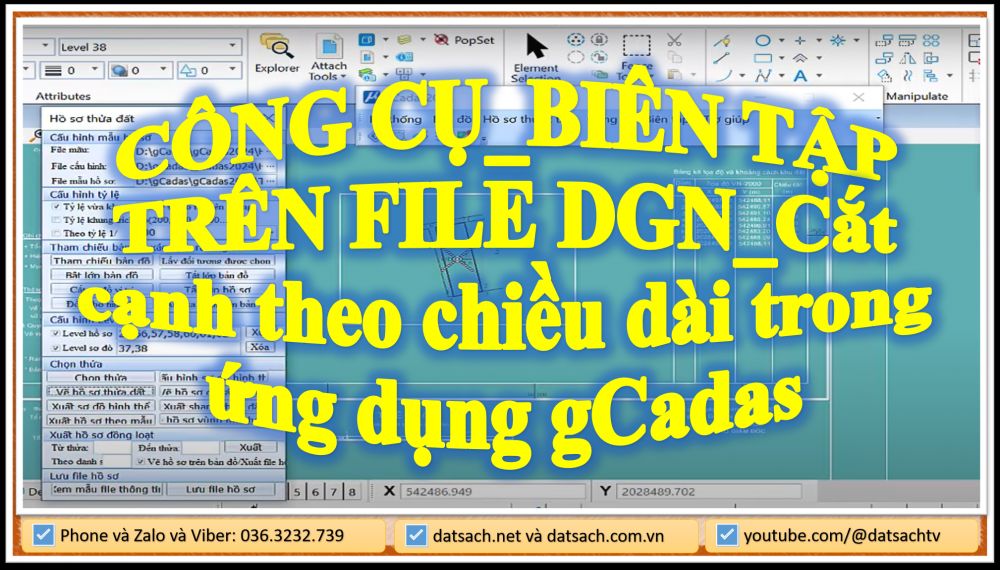 CÔNG CỤ_BIÊN TẬP TRÊN FILE DGN_Cắt cạnh theo chiều dài trong ứng dụng gCadas