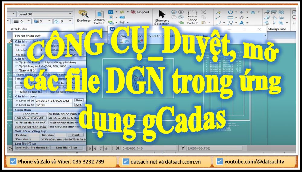 CÔNG CỤ_Duyệt, mở các file DGN trong ứng dụng gCadas