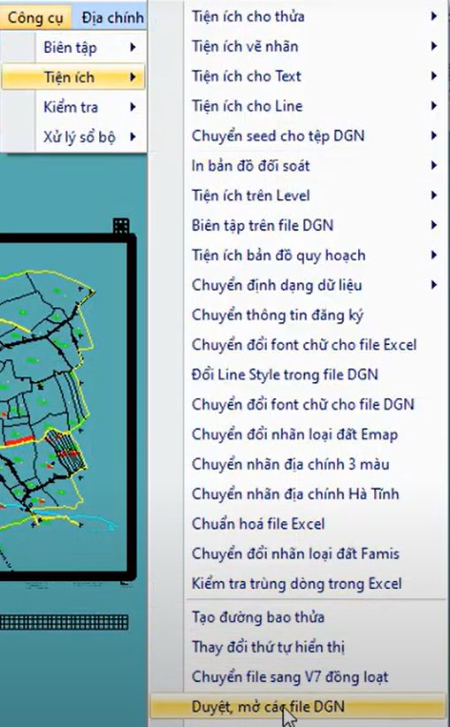 CÔNG CỤ_Duyệt, mở các file DGN trong ứng dụng gCadas 2 CÔNG CỤ_Duyệt, mở các file DGN trong ứng dụng gCadas