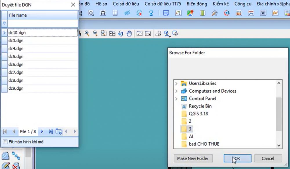CÔNG CỤ_Duyệt, mở các file DGN trong ứng dụng gCadas 3 CÔNG CỤ_Duyệt, mở các file DGN trong ứng dụng gCadas