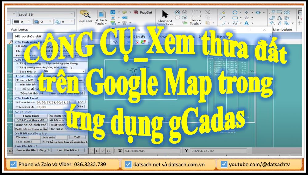 CÔNG CỤ_Xem thửa đất trên Google Map trong ứng dụng gCadas