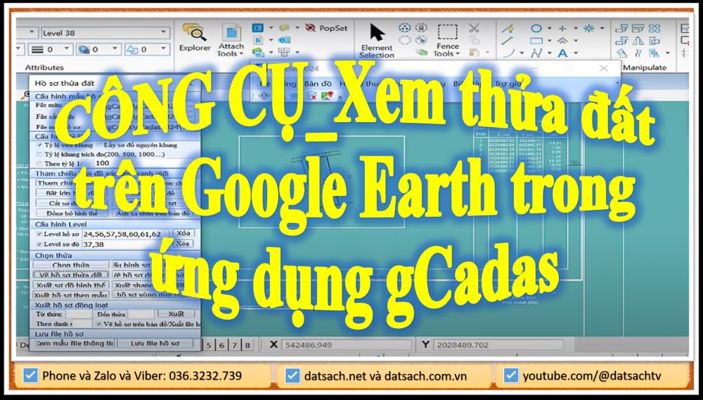 CÔNG CỤ_Xem thửa đất trên Google Earth trong ứng dụng gCadas