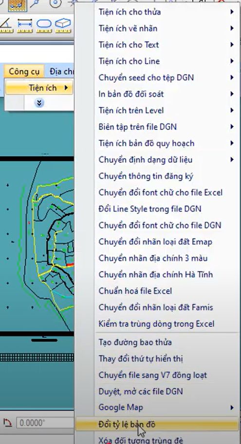 CÔNG CỤ_Đổi tỷ lệ bản đồ trong ứng dụng gCadas