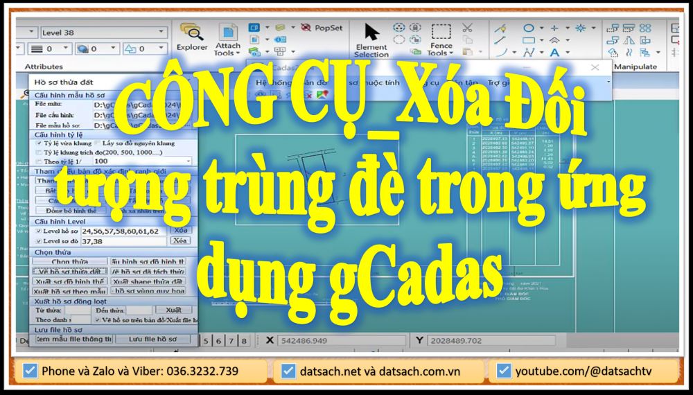 CÔNG CỤ_Xóa Đối tượng trùng đè trong ứng dụng gCadas