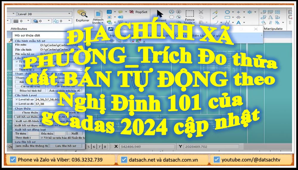 ĐỊA CHÍNH XÃ PHƯỜNG_Trích Đo thửa đất BÁN TỰ ĐỘNG theo Nghị Định 101 của gCadas 2024 cập nhật