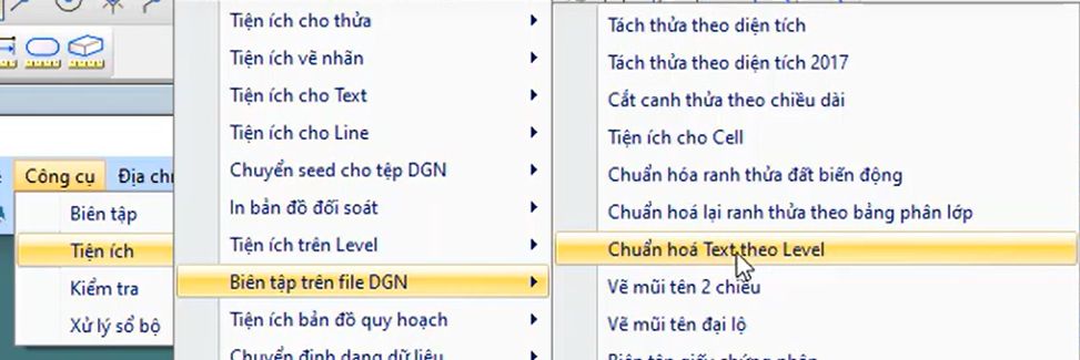 CÔNG CỤ_BIÊN TẬP TRÊN FILE DGN_Chuẩn hóa text theo level trong ứng dụng gCadas 2 CÔNG CỤ_BIÊN TẬP TRÊN FILE DGN_Chuẩn hóa text theo level trong ứng dụng gCadas