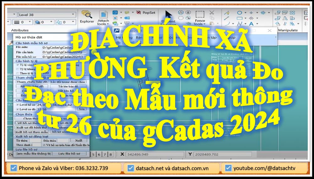 ĐỊA CHÍNH XÃ PHƯỜNG_Kết quả Đo Đạc theo Mẫu mới thông tư 26 của gCadas 2024