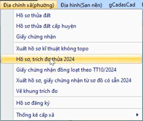 ĐỊA CHÍNH XÃ PHƯỜNG_Kết quả Đo Đạc theo Mẫu mới thông tư 26 của gCadas 2024