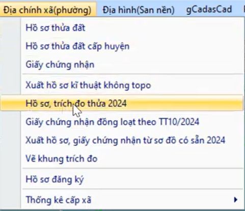 ĐỊA CHÍNH XÃ PHƯỜNG_Trích Lục Bản Đồ theo Mẫu mới thông tư 26 của gCadas 2024