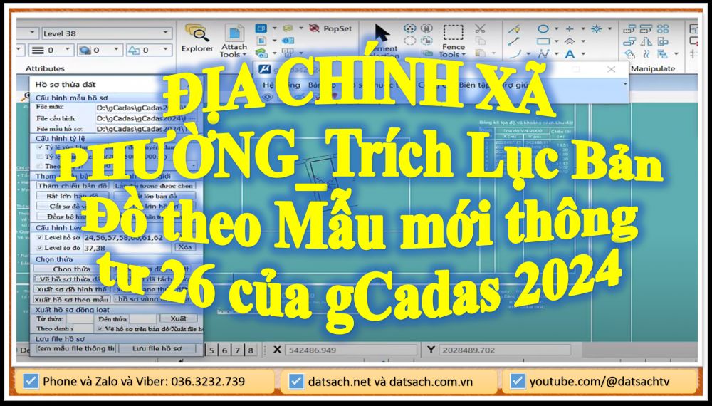 ĐỊA CHÍNH XÃ PHƯỜNG_Trích Lục Bản Đồ theo Mẫu mới thông tư 26 của gCadas 2024