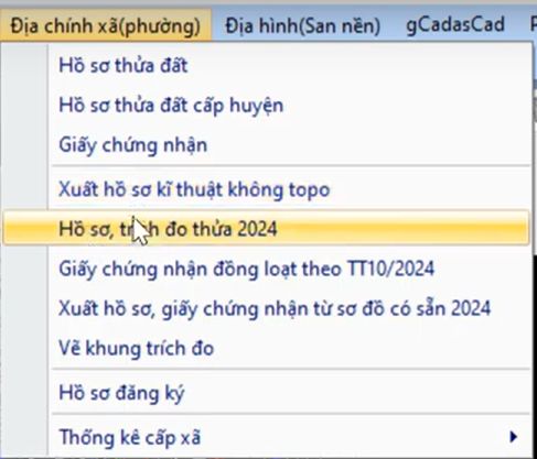 ĐỊA CHÍNH XÃ PHƯỜNG_Trích Lục Bản Đồ theo Mẫu mới thông tư 26 của gCadas 2024