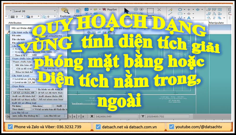 QUY HOẠCH DẠNG VÙNG_tính diện tích giải phóng mặt bằng hoặc Diện tích nằm trong, ngoài
