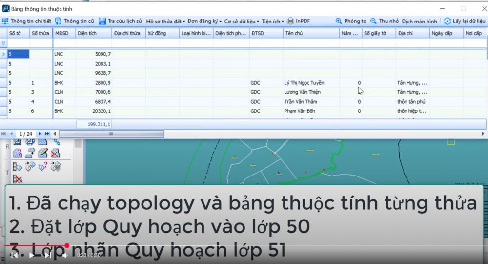 QUY HOẠCH DẠNG VÙNG_tính diện tích giải phóng mặt bằng hoặc Diện tích nằm trong, ngoài