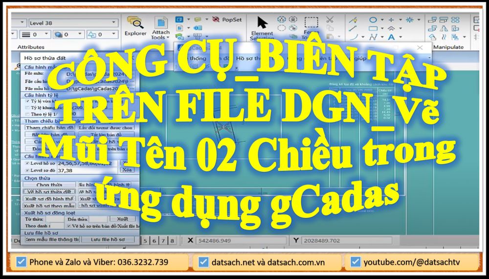 CÔNG CỤ_BIÊN TẬP TRÊN FILE DGN_Vẽ Mũi Tên 02 Chiều trong ứng dụng gCadas