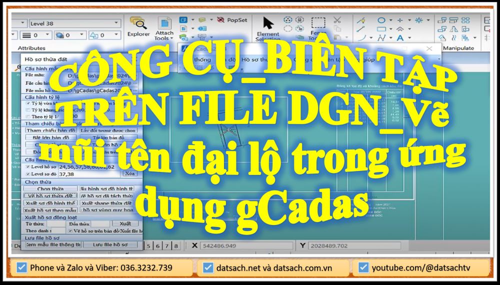 CÔNG CỤ_BIÊN TẬP TRÊN FILE DGN_Vẽ mũi tên đại lộ trong ứng dụng gCadas