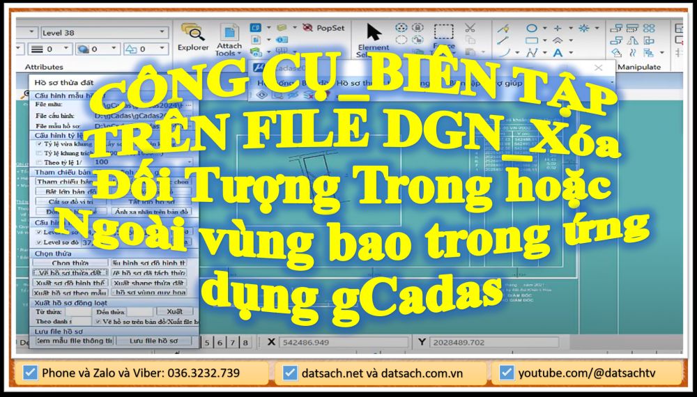 CÔNG CỤ_BIÊN TẬP TRÊN FILE DGN_Xóa Đối Tượng Trong hoặc Ngoài vùng bao trong ứng dụng gCadas