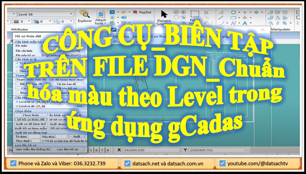 CÔNG CỤ_BIÊN TẬP TRÊN FILE DGN_Chuẩn hóa màu theo Level trong ứng dụng gCadas