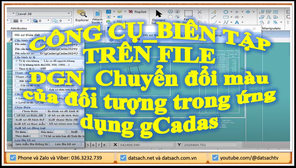 CÔNG CỤ_BIÊN TẬP TRÊN FILE DGN_Chuyển đổi màu của đối tượng trong ứng dụng gCadas