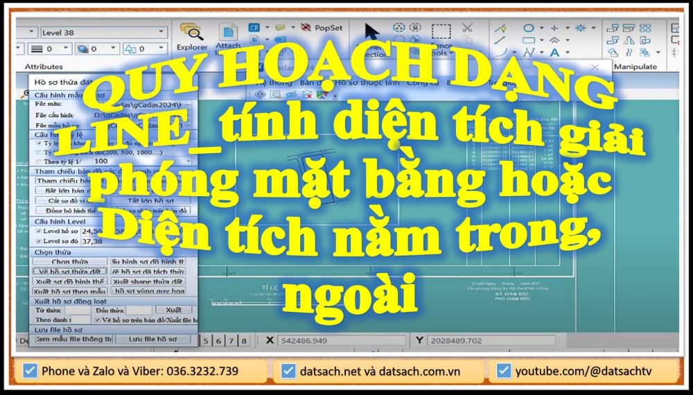 QUY HOẠCH DẠNG LINE_tính diện tích giải phóng mặt bằng hoặc Diện tích nằm trong, ngoài