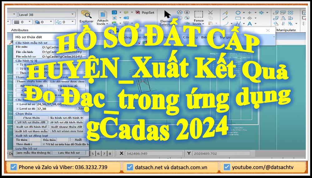 HỒ SƠ ĐẤT CẤP HUYỆN_Xuất Kết Quả Đo Đạc_trong ứng dụng gCadas 2024
