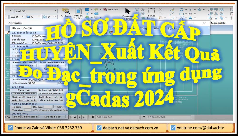 HỒ SƠ ĐẤT CẤP HUYỆN_Xuất Kết Quả Đo Đạc_trong ứng dụng gCadas 2024