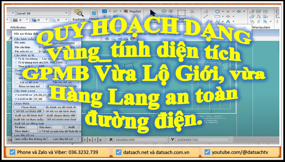 QUY HOẠCH DẠNG Vùng_tính diện tích GPMB Vừa Lộ Giới, vừa Hàng Lang an toàn đường điện.