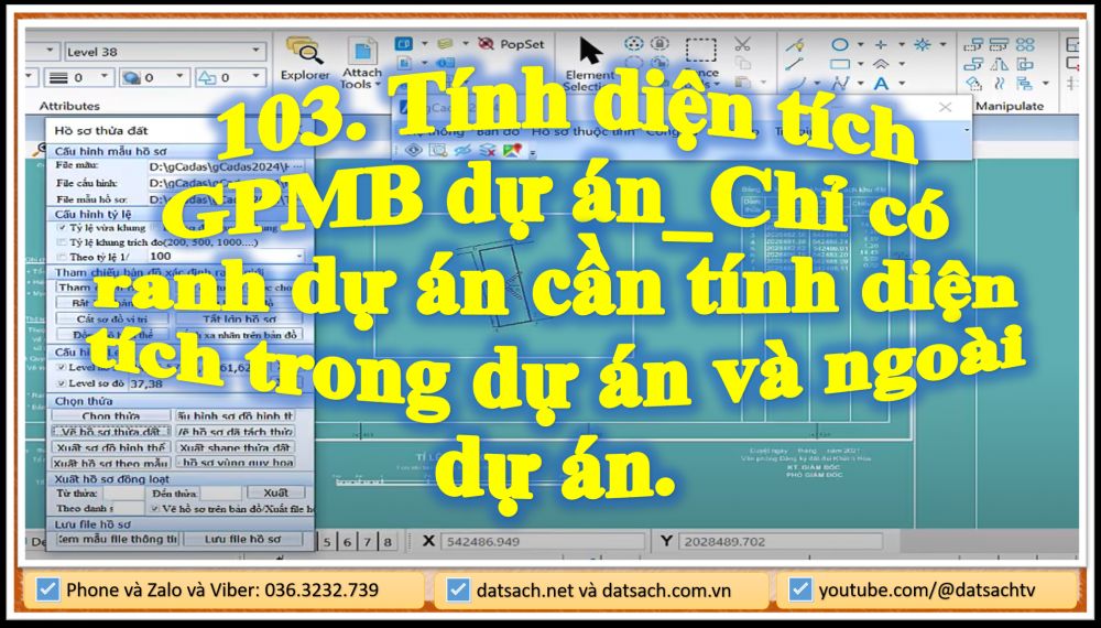 103. Tính diện tích GPMB dự án_Chỉ có ranh dự án cần tính diện tích trong dự án và ngoài dự án.